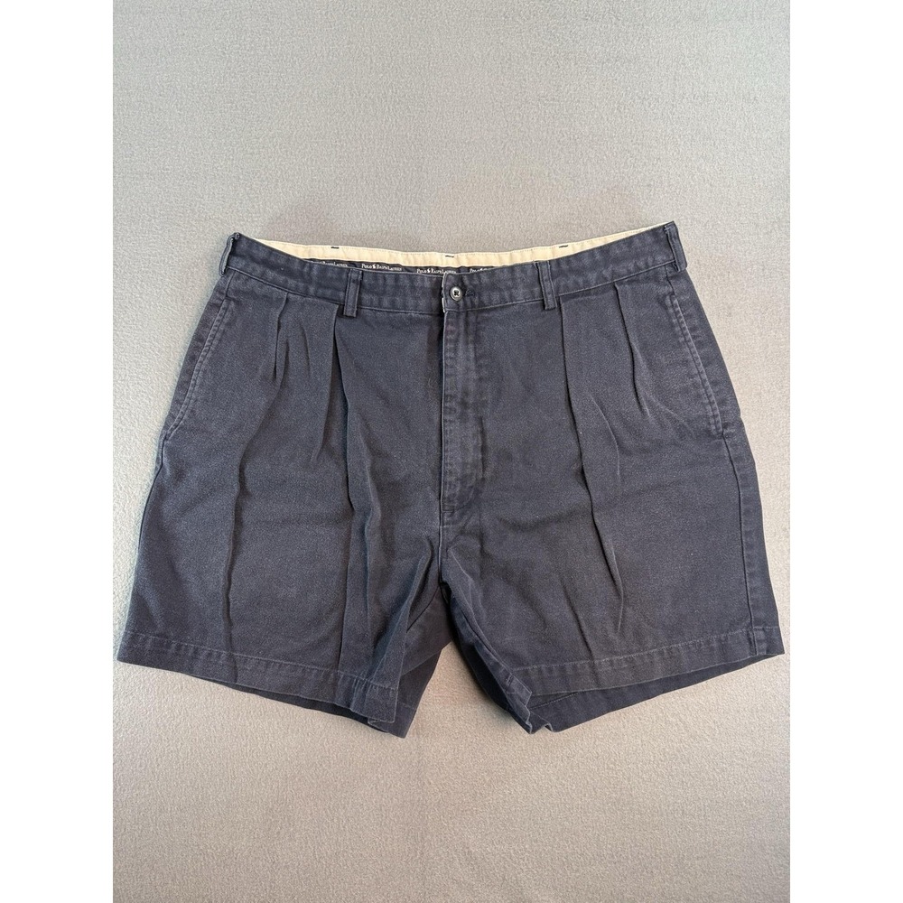 Polo‎ Ralph Lauren Shorts Mens 38 Gray Chino Pleated 7 Inseam Classic Summer